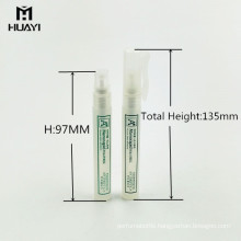 custom made 5ml 8ml 10ml cosmetic refillable plastic perfume pen spray bottle